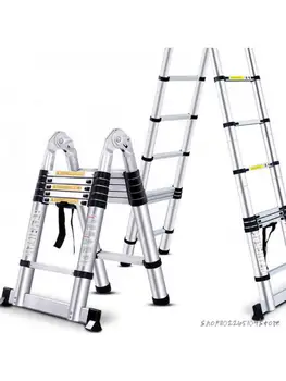 Aleación De Aluminio De Engrosamiento De La Escalera Portátil De Un Lado De La Escalera Plegable De Inglete Escalera De Elevación De Ingeniería De La Escalera De Casa