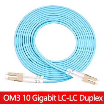 10 Gigabit OM3 LC UPC-a UPC LC Multimodo de Fibra Duplex Patch Cable del LC de la Fibra Óptica Patch Cord de Fibra Óptica por Cable