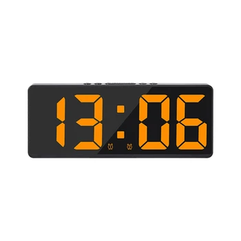 Espejo Reloj despertador Digital de Voz de la Tabla de Control de Reloj de Repetición de alarma Modo de Noche LED Relojes Modo No Molestar de Escritorio de Reloj C