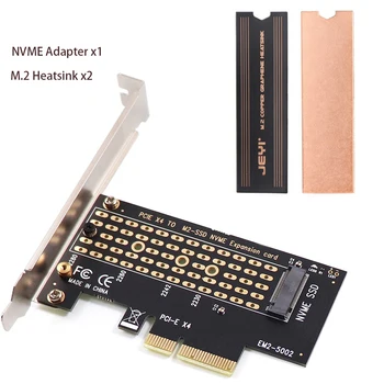 NVME M. 2 PCIe 4.0 3.0 SSD Adaptador, 64 gbps PCIe X4 M2 de la Tarjeta de Expansión Para PC de Escritorio PCI-E de Velocidad Completa Con el Disipador de calor de Cobre