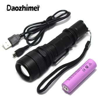 XM-L2 LED Linterna Táctica de la prenda Impermeable de la luz del Flash USB Recargable 5 Modos de Zoom linterna LED Para Camping use18650 de la Batería
