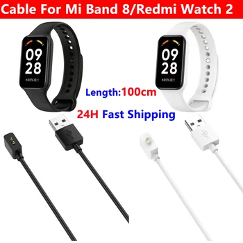 100cm Magnético USB Cable de Carga Para el Xiaomi Mi Band 8 Redmi Banda de 2 Reloj Inteligente Cargador de Carga Rápida Cable de Alimentación de Accesorios