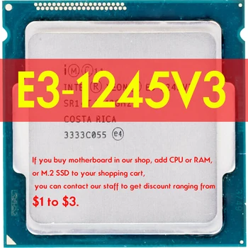 Xeon E3-1245v3 E3 1245 V3 3.4 GHz Utilizado Quad-Core de Ocho Hilo de Procesador de la CPU 84O LGA1150 Atermiter B85 tarjeta madre Compatible con DDR3