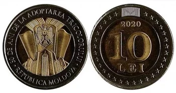 Moldavia 2020 el 30 Aniversario de la Bandera Nacional 10 Lei Bimetálico de la Moneda Nueva UNC 100% Original
