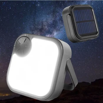 La Luz Solar Luz de Camping Portátil Mini Tienda de campaña de la Linterna USB Recargable del Banco del Poder de al aire libre de la Lámpara de Emergencia para Senderismo Viajes Gadget