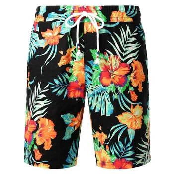 Flor de Hojas de Gráfico de Playa, pantalones Cortos Pantalones de los Hombres Impresos en 3D y2k tabla de Surf Cortos de Verano Hawaii Traje de baño traje de baño Fresco Hielo Cortos