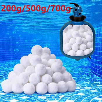200g/500g/700 g de fibra bola de tratamiento de agua de medios de filtración de limpieza de piscina de protección Ambiental de filtración de la piscina