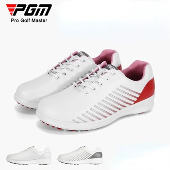 PGM de Golf Zapatos de Mujer de Microfibra Impermeable antideslizante Transpirable Zapatos de Golf de Deportes de Zapatillas Ultra-luz de Ocio Formadores XZ156