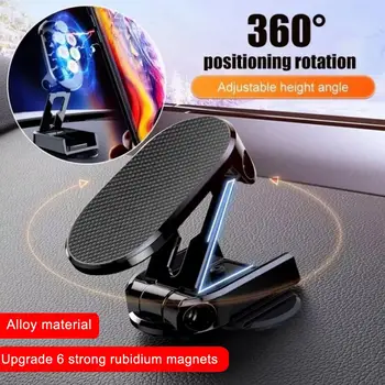 360 Giratorio Magnético de Teléfono para Coche Titular Imán de Smartphone GPS Plegable del Teléfono del Soporte de Coche Para el iPhone Samsung N5Q9