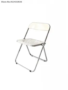 Nórdico moderno, transparente, silla plegable ins de mimbre silla de comedor estudio de fotografía de ACRÍLICO de la SILLA