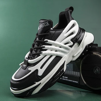 F321 de Moda Popular Papá Zapatos de Cuero Ocasionales de los Deportes de los Hombres Zapatos