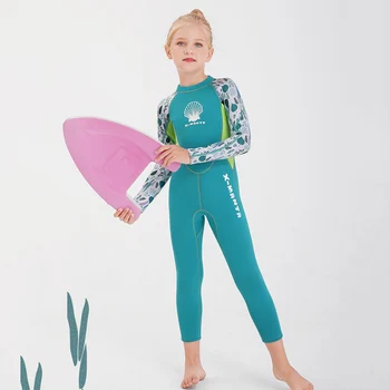 Niños Niñas Niños Traje de neopreno de 2,5 MM de Neopreno Traje de baño de Mantener Caliente el Surf Medusas Ropa de Protección UV con Cremallera Trasera para los Deportes de Agua