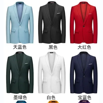 Los hombres de traje casual de negocios único pequeño traje de espesor formal de la versión coreana de adelgazamiento de trabajo de comercio exterior