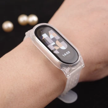 Mi Banda de 8 de la Correa de gel de sílice Bandas de Silicona Reloj de Pulsera Impermeable Smartwatch para Xiaomi Miband 8 Correa Versión Global