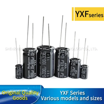 10PCS Nueva Marca Original de RUBYCON YXF Serie de Condensadores Electrolíticos de Aluminio de 6.3 V 10V-16V 25V 35V 50V 63V 100V 1~10000UF