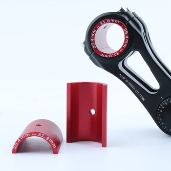 Nuevo Manillar de la Laminilla de 2 Pares de Bicicleta de color Rojo/negro Reemplazo Espaciador Madre de Piezas de Repuesto 25.4 mm 31.8 mm Accesorios