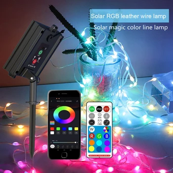 USB al aire libre, Árbol de Luz Decoración 300/200/100/60 LED Inteligente de Cuero Cable de la Luz de Control Remoto de Navidad de Fiesta de la Boda Decoración