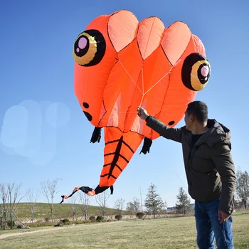 3D Automático Inflable Suave Kite Forma de Renacuajo Gran Profesional de Adultos de la Cometa de los Deportes al aire libre Vuelo de la Herramienta