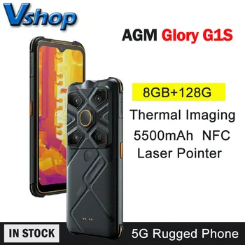 AGM Gloria G1S 5G Robusto Teléfono de 8GB+128GB de Imagen Térmica Android 11 5500mAh NFC Global de la Versión Móvil