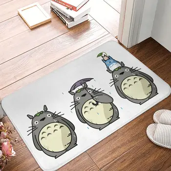 MI VECINO Totoro de Miyazaki Hayao Anime antideslizante Estera Kawaii Alfombra de Baño de la Cocina de la Estera al aire libre de Franela Decorativos