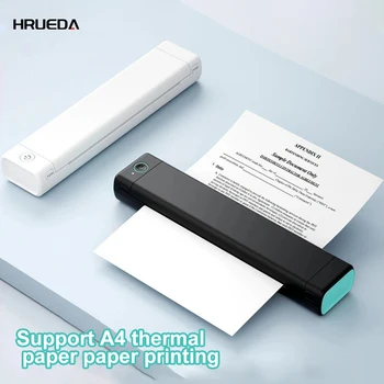 Móvil inalámbrica de la Impresora del Recibo de código de Barras de Mano Bluetooth Mini HD A4 para el Ordenador y Android & iOS de Teléfono de la Oficina