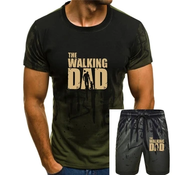 Los hombres Caminar Papá el Día del Padre Camiseta de The Walking Dead Zombie Pura Ropa de Algodón de Cuello Redondo de la Camiseta de Impresión T-Shirt