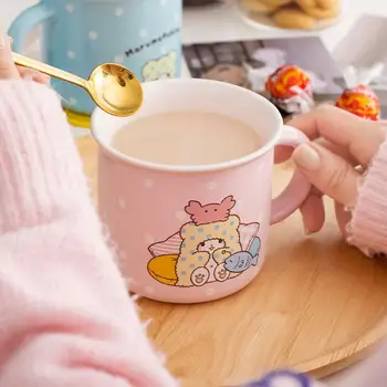 Nueva Sanrios Kawaii Kuromi Y2K Café con Leche 360Ml de Cerámica Desayuno Taza de dibujos animados de Anime Hello Kittys Manejar Office Home Par de Regalo