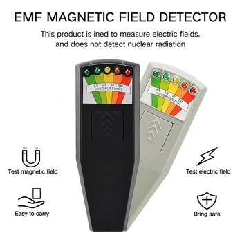 Digital del Campo Electromagnético de la EMF de Gauss Medidor de la Caza del Fantasma Detector Portátil de EMF Campo Magnético Detector de 5 LED Medidor de Gauss