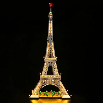 En Stock, Nuevos, de 1,5 M de 10307 Torre Eiffel 10001pcs Torre de PARÍS Modelo de Arquitectura de Edificio Bloque Kit de Luz de los Adultos a los Niños de Juguete de Regalo