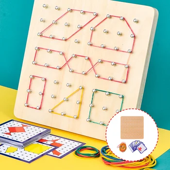 Puzzle Creativo Geoboard Niño El Aprendizaje De La Matemática De La Herramienta De Niños Playset Niños Herramientas