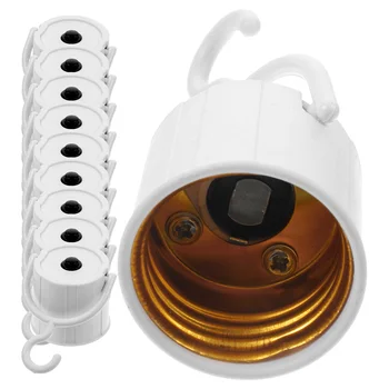 10 Pcs Luz de la Lámpara del Bulbo Jefes E27 Luz de Emergencia Sockets Bombilla LED tenedor de la Lámpara con Gancho