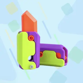 Gravedad 3D rábano cuchillo de descompresión empuje la tarjeta mini modelo de dibujos animados de los niños de adultos anti-ansiedad de descompresión juguetes