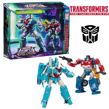 Hasbro Transformers Juguetes Legado Evolución Voyager Senador De La Onda De Choque Y Deluxe Datos Secretario De Orion Pax Orígenes Humildes, 2-Pack De Juguete De Regalo