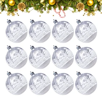 12 Bolas de Navidad Adornos de Navidad, Decoración Colgante Chuchería Fiesta de navidad Colgante de Adornos para la Ventana de la Puerta de la Tienda de la Boda