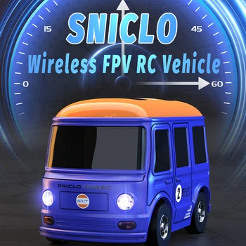 SNICLO P38-T1 RTR 2.4 GHz 1/100 RC MINI Micro Eléctrico de Control Remoto de Coches del Modelo de Simulación de Autobuses Hijos Adultos de Escritorio del Juguete con el FPV