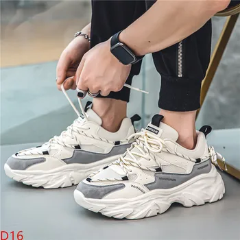 Los hombres de 2023 Nueva Malla Transpirable Zapatillas de Deporte de Suela Gruesa de Moda Casual Zapatos al aire libre de los Hombres de la Moda Zapatillas para hombre zapatillas de deporte