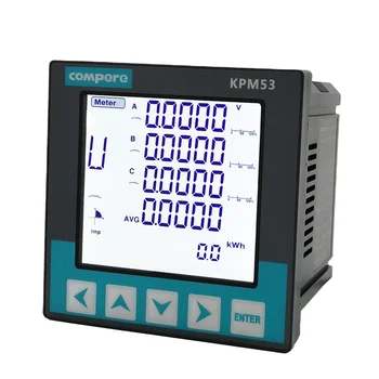 3 fase RS485 alimentación programable de monitoreo de la calidad de la energía eléctrica medidor de potencia