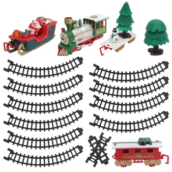 Ferrocarril eléctrico del Coche Mini Trenes Fiesta de Navidad de Juguete Creativas Decoraciones de Navidad Juguete Niño Entrenamientos & de ejercicio
