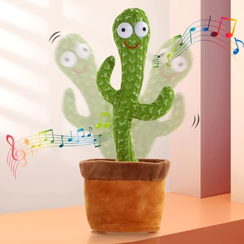 El baile de Cactus Repetir Hablando de Juguetes Electrónicos, Juguetes de Peluche Puede Cantar Registro Aclarar USB de la Educación Temprana de Regalos Divertidos Interactivo Bled