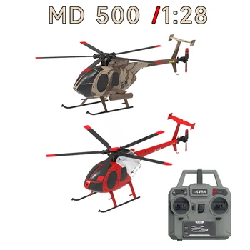 Md 500 Verdediger/1:28 Schaal Van 2.4 G 4ch Rc de 6 assige Gyroscoop Vliegbarloze Hoogte Helikopter Rtf Dubbele Borstelloze