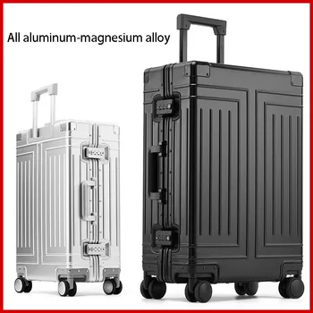 100% Maletas de Aluminio de Aleación de Magnesio de Maletas Bolsas de Viaje de Calidad Superior de Negocios de Llevar en la Maleta maletín de 20