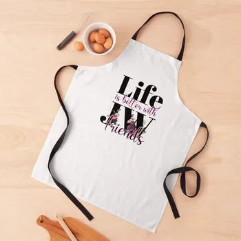La vida es mejor con JW Amigos Delantal de la Mujer del Delantal de Cocina Para el Hogar Accesorios Personalizables Delantal Delantal de la Mujer Para los Hombres