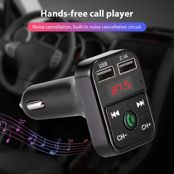Bluetooth manos libres para el Coche compatible del Transmisor de FM del Reproductor MP3 Soporta Tarjeta TF/USB LED de Reproducción el Reproductor de MP3 para el Teléfono Móvil
