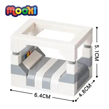 MOOXI los Muebles de la Casa Minimalismo Cama Individual Modelo de Bloque Edificio de Ladrillo de Juguete Educativo Para los Niños Regalo de Ensamblar las Piezas MOC4041
