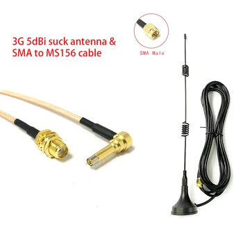 3G Antena de 5dBi 800-2170 MHZ Base Magnética 3M Cable de Extensión de la SMA Macho +Hembra de SMA Para MS156 RG316 Flexible de 15 cm