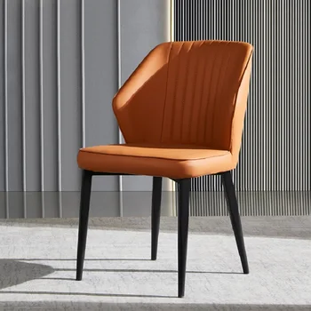 De estilo europeo de lujo, sala de estar con estilo moderno minimalista respaldo de las sillas de comedor