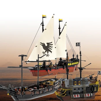 MOC Aventura Marítima Barco Barco Pirata Bloques de Construcción Imperial de Fragata de la Mini Ladrillos Modelo de Juguetes Para los Niños de Cumpleaños Regalo de Navidad