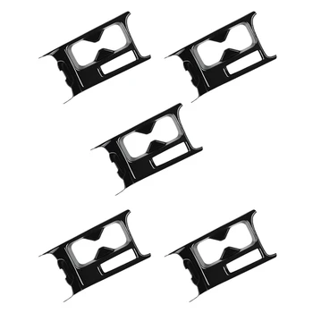 5X Coche Negro Brillante de la Consola central de Taza de Agua Titular de la Decoración de la Cubierta de Recorte de Pegatinas Para Honda HRV HR-V Vezel 2021 2022