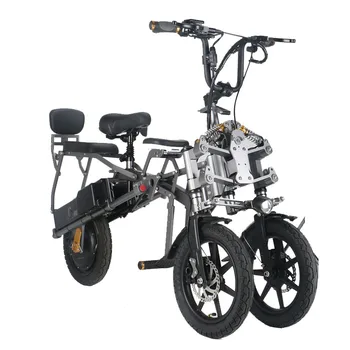 tres ruedas de fácil plegado de ancianos caminando en un segundo plegado damas scooter eléctrico de absorción de choque de la escalada de la escalera de bicicletas