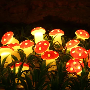 10/20 Led Mushroom LED de Luces de Hadas USB/Batería Operada por la Cadena de Luz para el Año Nuevo la Fiesta de Navidad de Regalo Garland Bote de Hadas Decoración